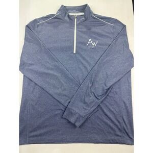 johnnie-O Quarter Zip Pullover Large Blue AW Est 1970 Performance Top